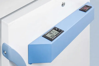 Accucold VT65MLBIMED2ADA 24" Wide Built-In All-Freezer with digital display on a white background
