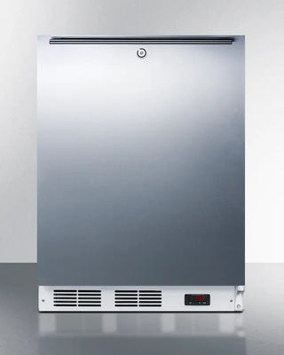 Accucold VT65MLBISSHHADA 24" Wide Built-In All-Freezer with digital display on a white background