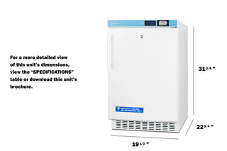 Accucold ACF33LCAL 20" Wide Built-In Pharmacy All-Freezer, ADA Compliant, 2.65 Cu.Ft., Frost-Free
