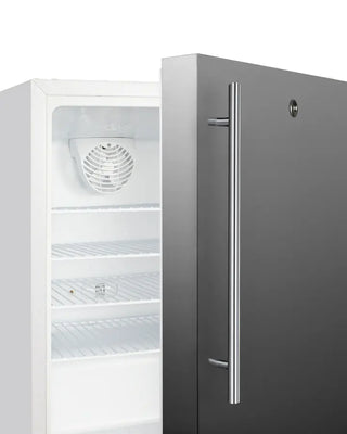 Accucold ADA404REFSSHV 20" ADA refrigerator full height view on white background