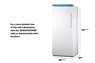 Accucold AFM19W 31`` Wide Upright Manual Defrost Freezer 18 cu.ft