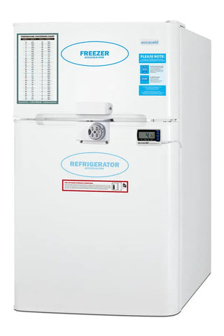 Accucold AGP34RFLCAL 19" Wide General Purpose Refrigerator-Freezer Combination, 3.2 cu.ft.