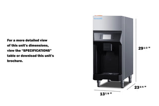 Accucold AIWD220FLTR 14`` Wide 220 lb. Ice and Water Dispenser with Filter Kit, Ice Storage Capacity 6.2 lbs