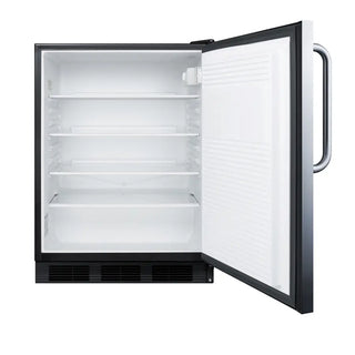 Accucold AL752BKCSS 24" Wide ADA Compliant Built-In All-Refrigerator, 5.5 cu.ft., Automatic Defrost