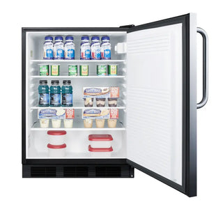 Accucold AL752BKCSS 24" Wide ADA Compliant Built-In All-Refrigerator, 5.5 cu.ft., Automatic Defrost
