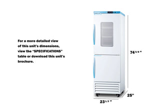 Accucold ARFG15PV 24" Wide Performance Series All-Refrigerator/All-Freezer Combination, 10.74 cu.ft. 