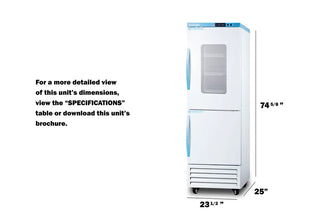 Accucold ARFG15PVDLPW 24`` Wide Performance Series Refrigerator-Freezer Combo with Wireless PharmaWatch Monitoring, Vaccine Storage2