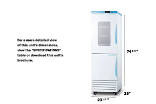 Accucold ARFG15PVDLPWLHD 24" Wide Performance Series All-Refrigerator/All-Freezer Combination