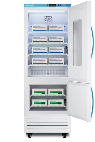 Accucold ARFG18PVDLPW 28" Wide Performance Series All-Refrigerator/All-Freezer Combination with Wireless Temperature Monitoring 