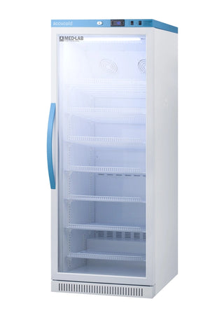 Accucold ARG12ML 24" Upright Laboratory Refrigerator with Glass Door and Antimicrobial Handle, 12 Cu. Ft.