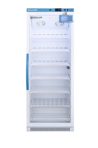 Accucold ARG12MLDL2B 24" Upright Laboratory Refrigerator with Factory-Installed DDL and Glass Door, 12 Cu. Ft.
