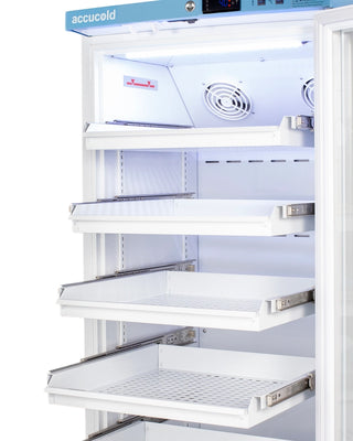 Accucold ARG12MLDR 24" Upright Laboratory Refrigerator with 6 Removable Drawers and Glass Door, 12 Cu. Ft.