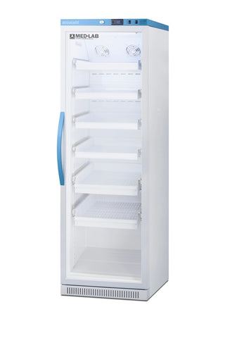 Accucold ARG15MLDR 24" Upright Laboratory Refrigerator with 6 Removable Drawers and Glass Door, 15 Cu. Ft.