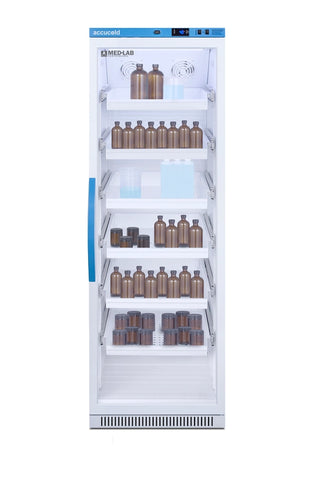 Accucold ARG15MLDR 24" Upright Laboratory Refrigerator with 6 Removable Drawers and Glass Door, 15 Cu. Ft.