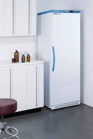 Accucold ARS15MLLOCKER 24" Upright Laboratory Refrigerator with Interior Lockers, 15 Cu. Ft.
