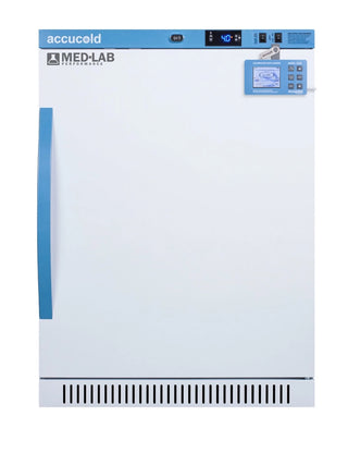 Accucold ARS6MLDL2B 24" ADA Height Laboratory Refrigerator with NIST Calibrated Data Logger, 6 Cu. Ft.