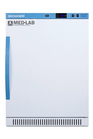 Accucold ARS6MLDR 24" ADA Height Laboratory Refrigerator with Removable Drawers and Antimicrobial Handle, 6 Cu. Ft. 