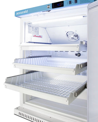Accucold ARS6MLDR 24" ADA Height Laboratory Refrigerator with Removable Drawers and Antimicrobial Handle, 6 Cu. Ft. 