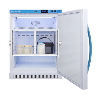 Accucold ARS6MLMCLK 24" MOMCUBE Breast Milk Refrigerator with Interior Lockers and Antimicrobial Handle, 6 Cu. Ft.