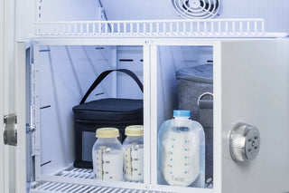 Accucold ARS6MLMCLK 24" MOMCUBE Breast Milk Refrigerator with Interior Lockers and Antimicrobial Handle, 6 Cu. Ft.