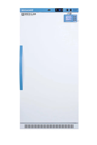 Accucold ARS8MLDL2B 24" Upright Laboratory Refrigerator with Factory Installed Digital Data Logger, 8 Cu. Ft.