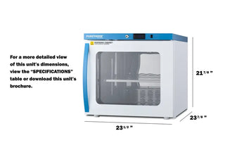 Accucold AWC2PB 24" Wide Performance Series Blanket Warmer with Glass Door, 3.39 cu.ft.