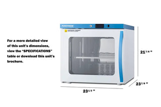 Accucold AWC2PBLHD 24`` Wide Performance Series Blanket Warmer with Glass Door and Left Hand Door Swing