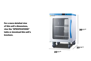Accucold AWC6PBLHD 24" Wide Performance Series Blanket Warmer with Glass Door and Left Hand Door Swing