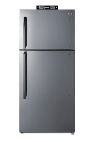 Accucold BKRF21SS 30" Wide Break Room Refrigerator-Freezer with NIST Calibrated Thermometers, 20.5 cu.ft. Stainless steel refrigerator 