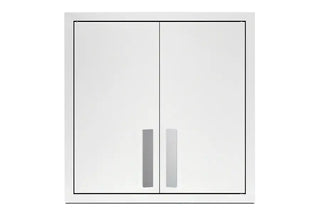 Accucold CAB1818WHITE 18" Wide Wall Cabinet, White Metal French Door Storage Cabinet 