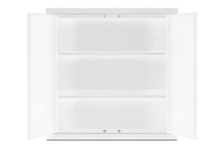 Accucold CAB1818WHITE 18" Wide Wall Cabinet, White Metal French Door Storage Cabinet 