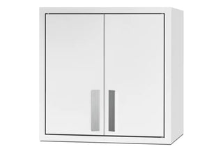 Accucold CAB1818WHITE 18" Wide Wall Cabinet, White Metal French Door Storage Cabinet 