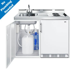 Accucold CKPUMPKIT Water Pump Kit, No Plumbing Required Sink Conversion System for Kitchenettes with 5 Gallon Water Jug and Waste Container