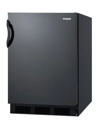 Accucold CT66BKADA 24`` Wide Refrigerator-Freezer, ADA Compliant, 5.1 cu.ft., Black, Dual Evaporator System Black refrigerator