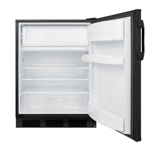 Accucold CT66BKADA 24`` Wide Refrigerator-Freezer, ADA Compliant, 5.1 cu.ft., Black, Dual Evaporator System
