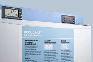 Accucold FF28LWHMED2 19" Compact All-Refrigerator MED2 Series with NIST Calibrated Thermometer, 2.4 cu.ft.