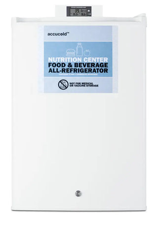 Accucold FF31L7NZ 19" Compact All-Refrigerator Nutrition Center Series with NIST Calibrated Temperature Display, 2.5 cu.ft.