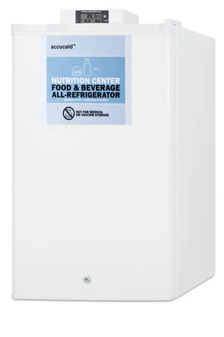 Accucold FF31L7NZ 19" Compact All-Refrigerator Nutrition Center Series with NIST Calibrated Temperature Display, 2.5 cu.ft.