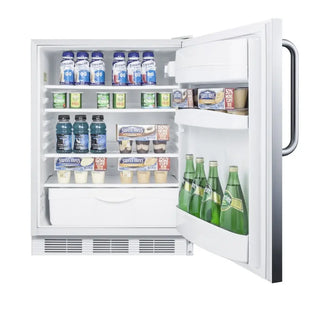 Accucold FF6LW7CSS 24" Wide Built-In All-Refrigerator with Stainless Steel Exterior, 5.5 cu.ft.