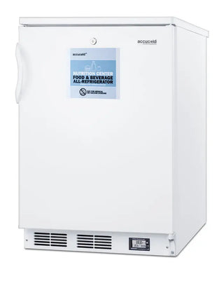 Accucold FF6LW7NZ 24" Wide All-Refrigerator Nutrition Center Series NSF-7 Approved, NIST Calibrated Thermometer, 5.5 cu.ft.