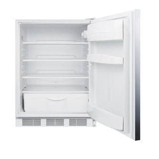 Accucold FF6LW7SSHHADA 24" Wide ADA Height All-Refrigerator with Stainless Steel Wrapped Door, 5.5 cu.ft.