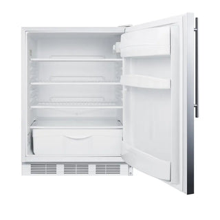 Accucold FF6LW7SSHVADA 24" Wide ADA Height All-Refrigerator with Stainless Steel Wrapped Door, 5.5 cu.ft.