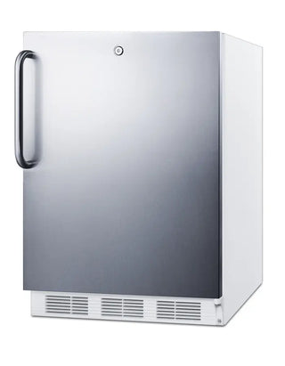 Accucold FF6LW7SSTBADA 24" Wide ADA Height All-Refrigerator with Stainless Steel Wrapped Door, 5.5 cu.ft.