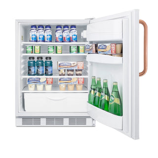 Accucold FF6LWBI7TBCADA 24" Wide Built-In All-Refrigerator ADA Compliant with Antimicrobial Pure Copper Handle