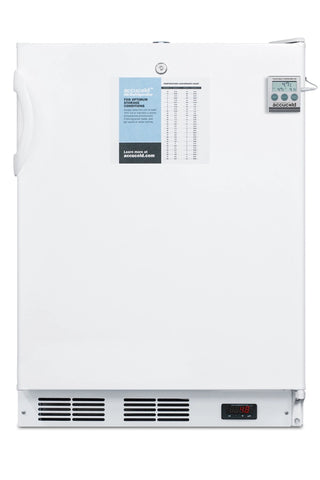 Accucold FF6LWBIPLUS2ADA 24" Wide Built-In All-Refrigerator ADA Compliant, NIST Calibrated Thermometer, 5.5 cu.ft. 