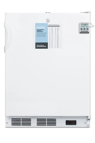 Accucold FF6LWPLUS2ADA 24" Wide ADA Height All-Refrigerator PLUS2 Series with NIST Calibrated Thermometer, 5.5 cu.ft.