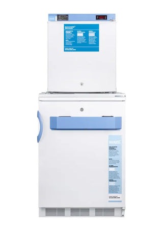 Accucold FF7LW-FS24LSTACKMED2 24" Wide All-Refrigerator/All-Freezer Combination, 6.9 cu.ft., Stacked Design