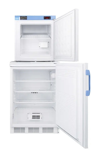 Accucold FF7LW-FS24LSTACKMED2 24" Wide All-Refrigerator/All-Freezer Combination, 6.9 cu.ft., Stacked Design