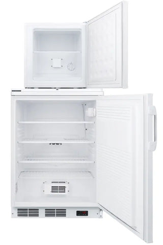 Accucold FF7LW-FS24LSTACKPRO 24" Wide All-Refrigerator/All-Freezer Combination, 6.9 cu.ft., White, Stacked Design
