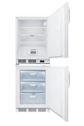 Accucold FF7LW-VT65MLSTACKPRO 24" Wide All-Refrigerator/All-Freezer Combination, 8.7 cu.ft., Stacked Design